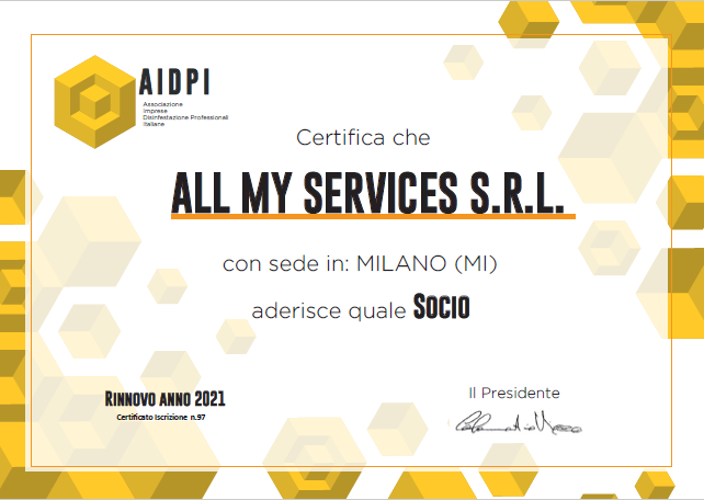 Certificazione AIDPI AllMyServices